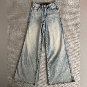 Judy Blue Retro Wide Leg Jeans Size 7/28 Comfortable Vintage Style